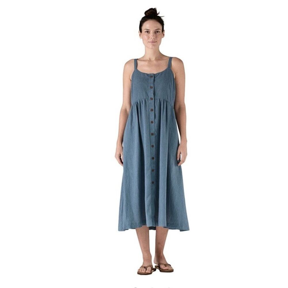 Patagonia Denim Blue Sleeveless Midi Dress